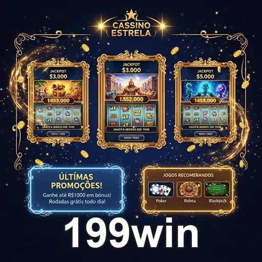 Imagem do site 199win mostrando ofertas e promoções especiais na página inicial.