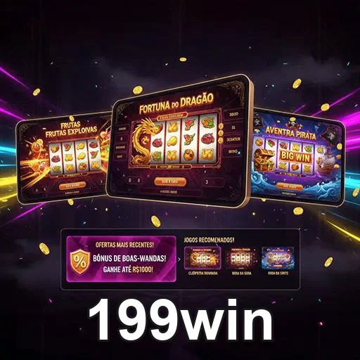 Imagem do site 199win mostrando a página inicial com destaque para apostas e promoções